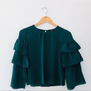 Madewell Ruffle Bell Sleeve Blouse